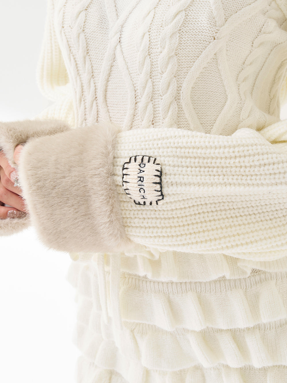 darich フリルニットコンビネゾン ダーリッチ Darich フリルニットコンビネゾン （グレー