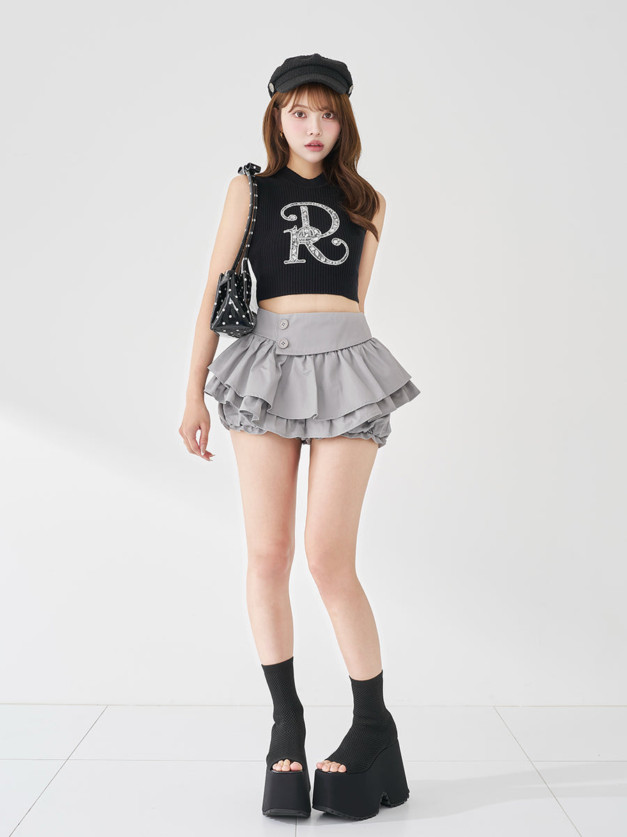 モデル：163cm（着用サイズ：FREE　着用カラー：BLK）