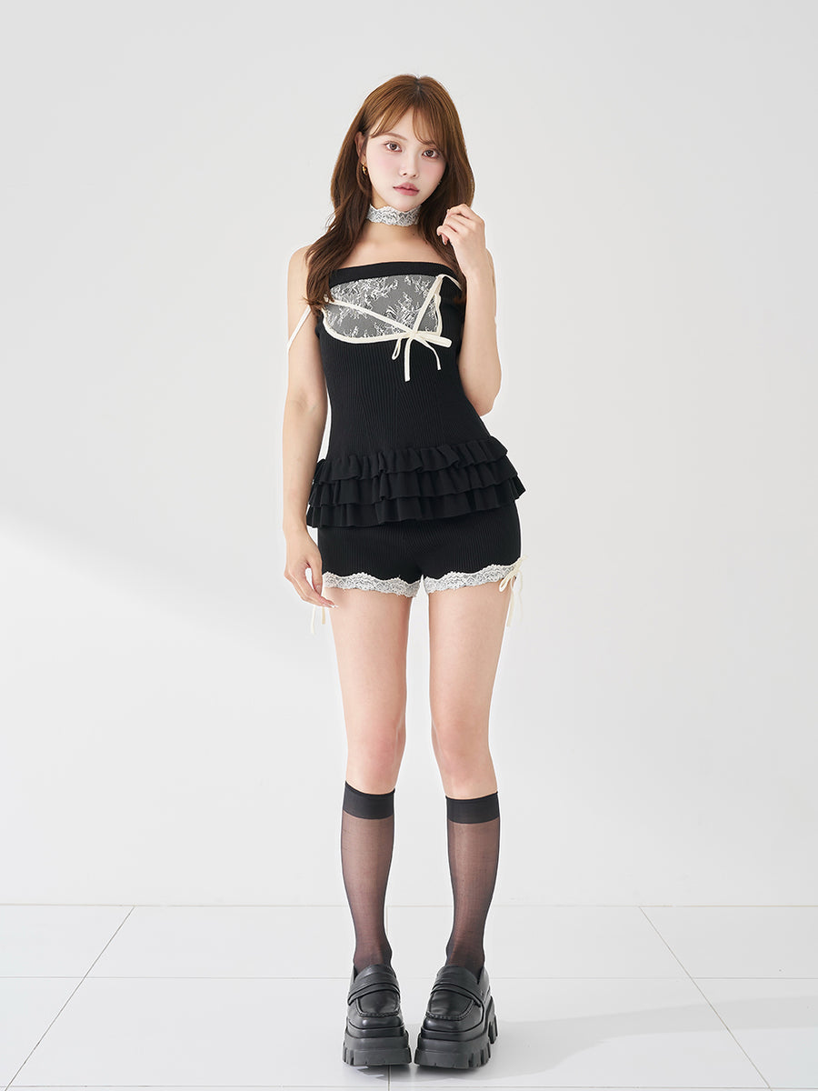 モデル：163cm（着用サイズ：FREE　着用カラー：BLK）