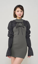 モデル：163cm（着用サイズ：FREE　着用カラー：C-GRY）