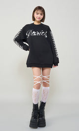 モデル：163cm（着用サイズ：FREE　着用カラー：BLK）