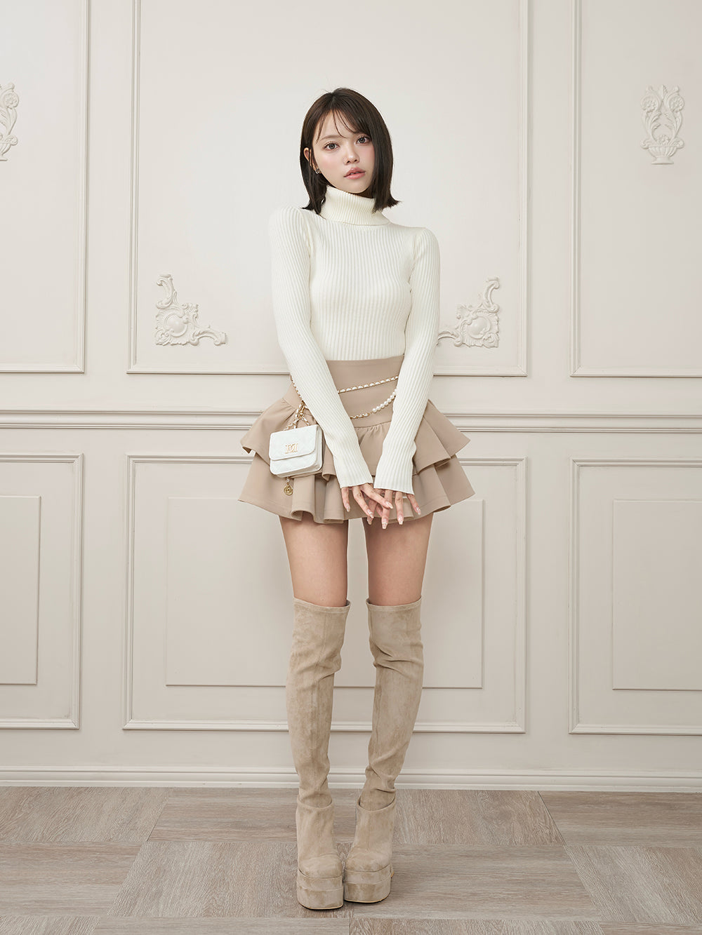 モデル：163cm（着用サイズ：FREE　着用カラー：WHT）
