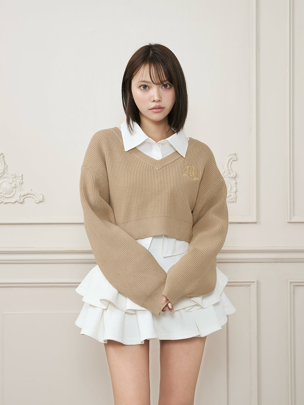 モデル：163cm（着用サイズ：FREE　着用カラー：BEG）
