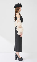 モデル：163cm（着用サイズ：FREE　着用カラー：BLK）