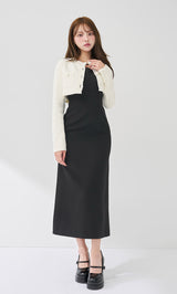 モデル：163cm（着用サイズ：FREE　着用カラー：BLK）