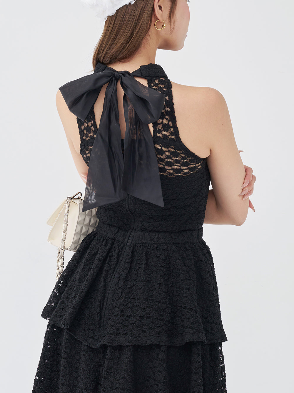 モデル：163cm（着用サイズ：FREE　着用カラー：BLK）