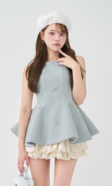 モデル：163cm（着用サイズ：FREE　着用カラー：SAX）