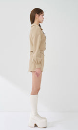 モデル：163cm（着用サイズ：S　着用カラー：BEG）