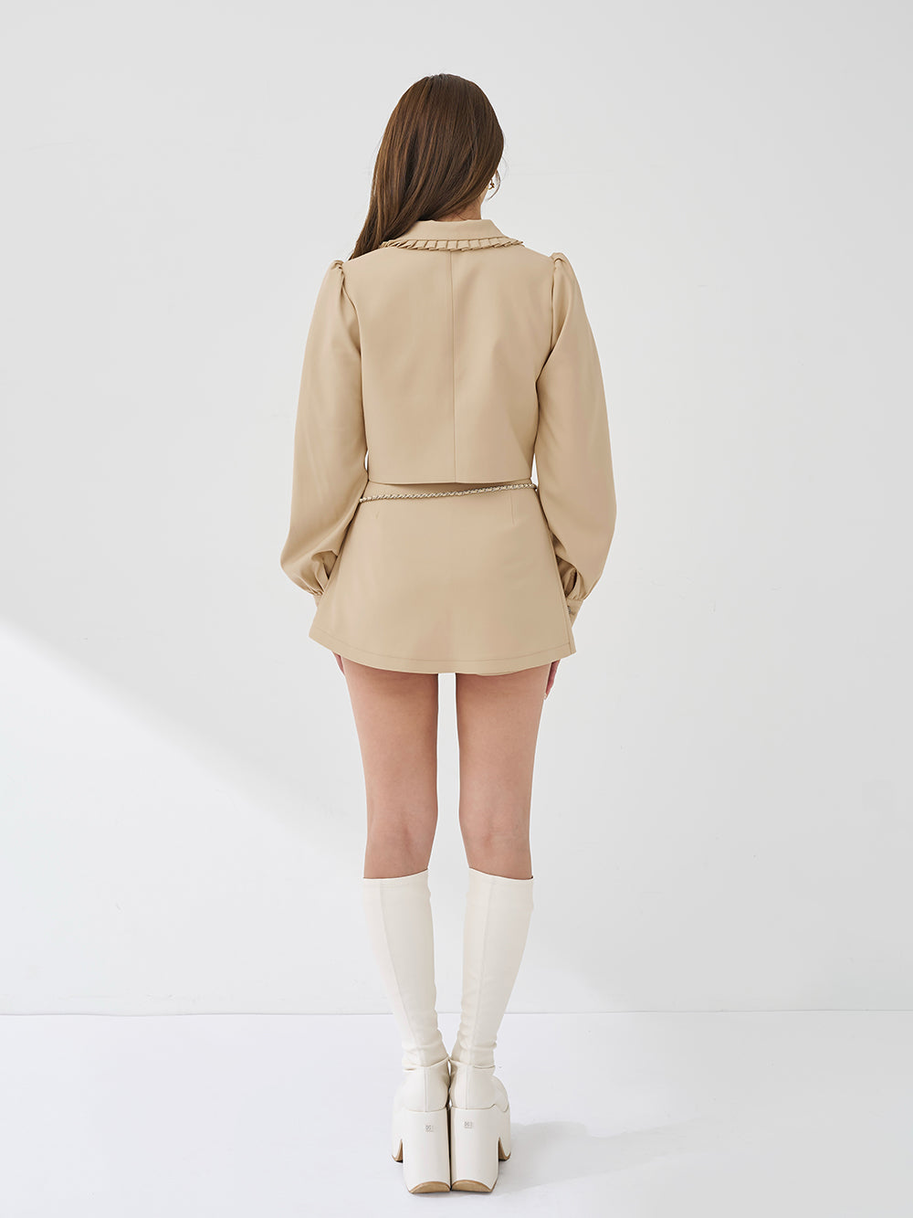 モデル：163cm（着用サイズ：S　着用カラー：BEG）