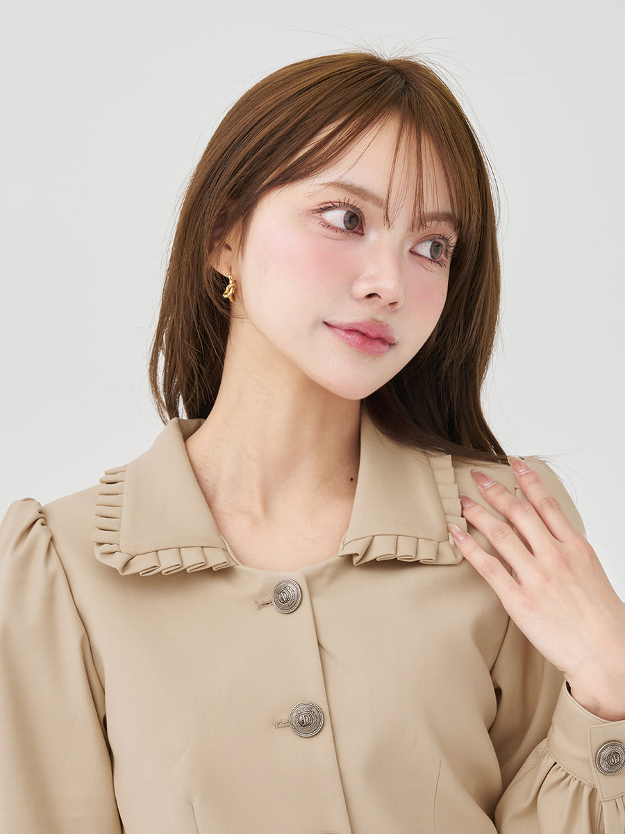 モデル：163cm（着用サイズ：S　着用カラー：BEG）