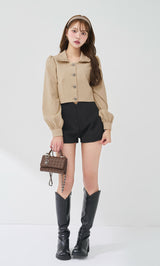 モデル：163cm（着用サイズ：S　着用カラー：BEG）