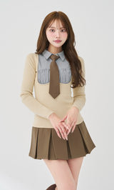 モデル：163cm（着用サイズ：FREE　着用カラー：BRN）