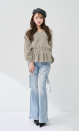 モデル：163cm（着用サイズ：FREE　着用カラー：GRY）