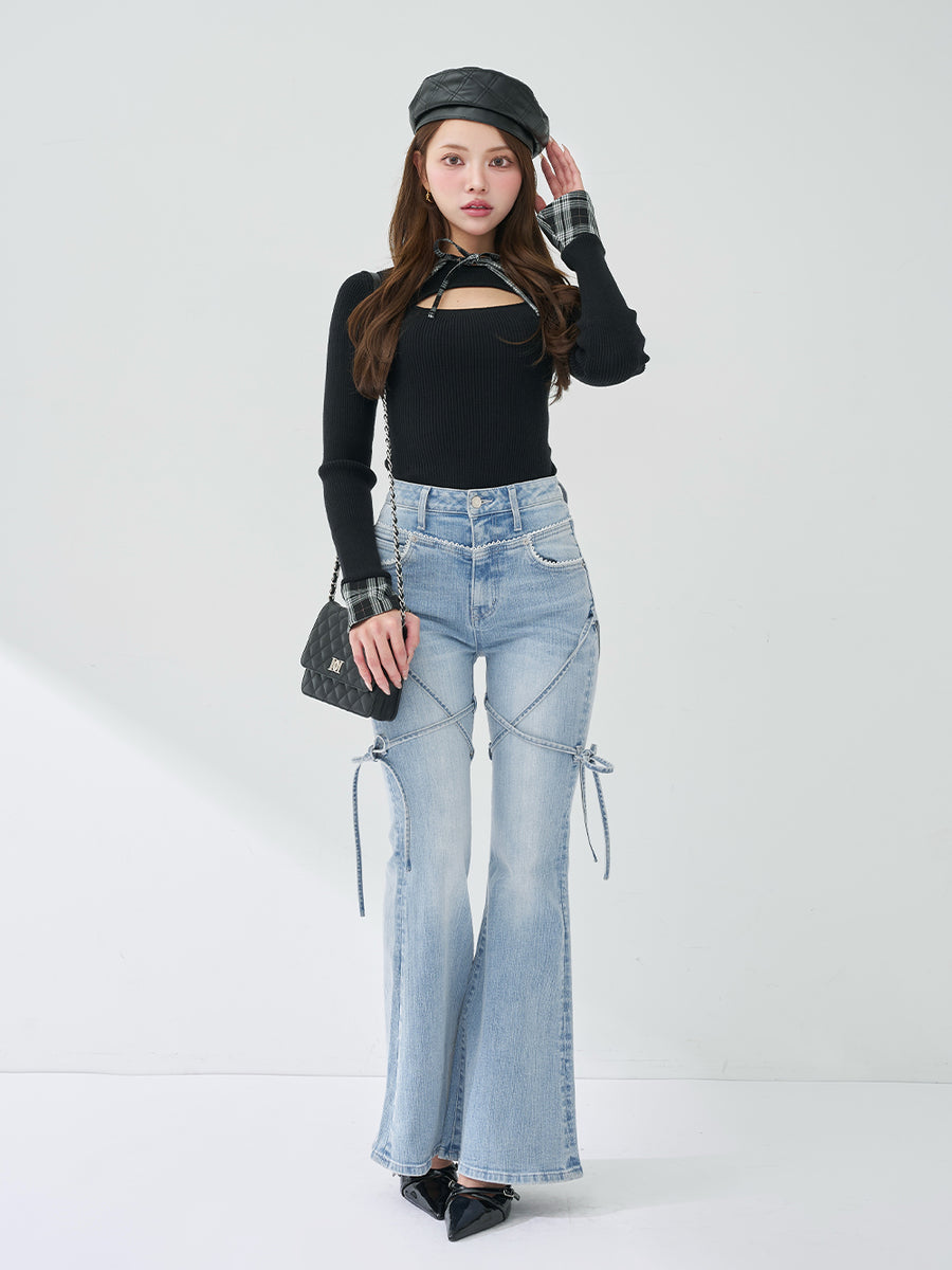 モデル：163cm（着用サイズ：FREE　着用カラー：BLK）