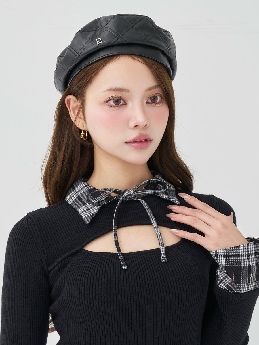 モデル：163cm（着用サイズ：FREE　着用カラー：BLK）