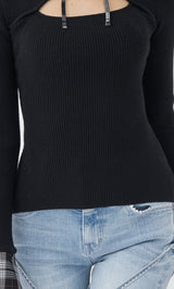 モデル：163cm（着用サイズ：FREE　着用カラー：BLK）