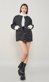 モデル：163cm（着用サイズ：FREE　着用カラー：BLK）