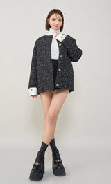 モデル：163cm（着用サイズ：FREE　着用カラー：BLK）