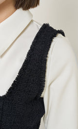 モデル：163cm（着用サイズ：FREE　着用カラー：BLK）