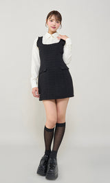 モデル：163cm（着用サイズ：FREE　着用カラー：BLK）