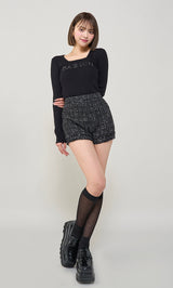 モデル：163cm（着用サイズ：S　着用カラー：BLK）