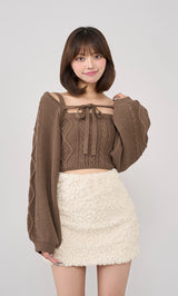 モデル：163cm（着用サイズ：FREE　着用カラー：BRN）
