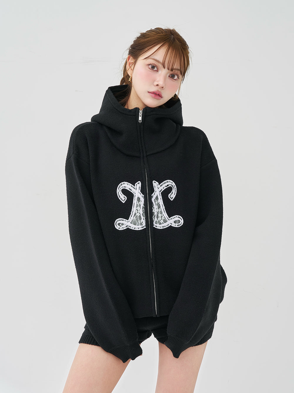 インフィニティロゴパンツニットセットアップ - blk