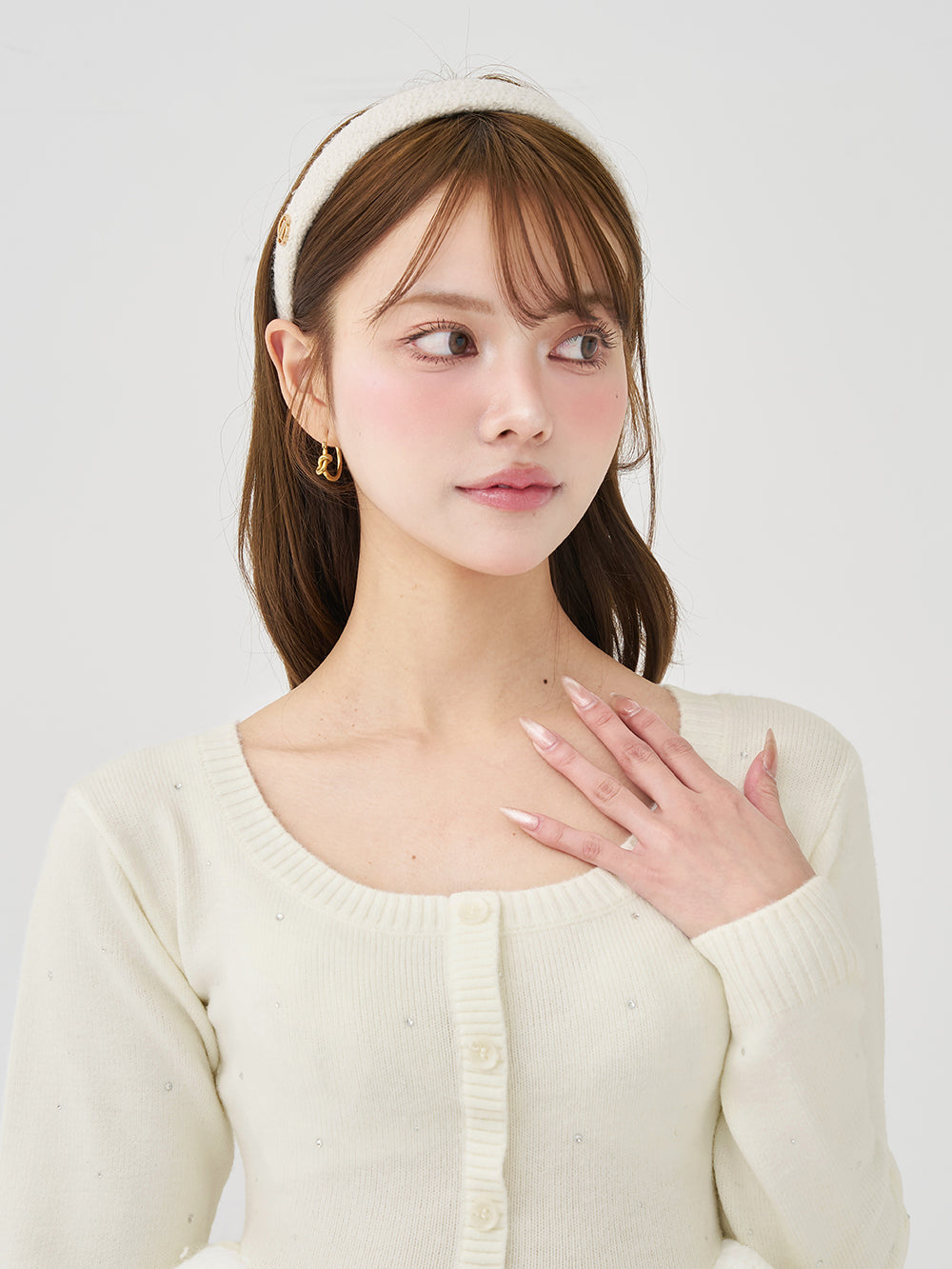 モデル：163cm（着用サイズ：FREE　着用カラー：WHT）