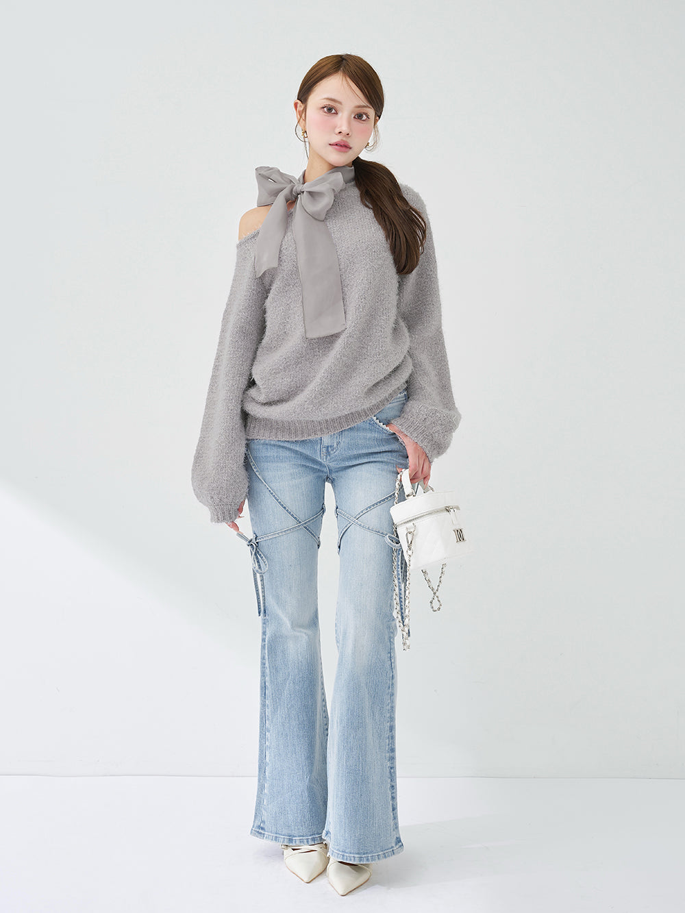 モデル：163cm（着用サイズ：FREE　着用カラー：GRY）