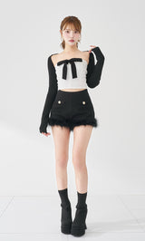 モデル：163cm（着用サイズ：S　着用カラー：BLK）