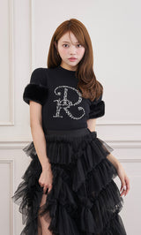 モデル：163cm（着用サイズ：FREE　着用カラー：BLK）