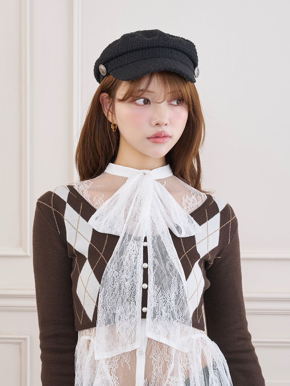 モデル：163cm（着用サイズ：FREE　着用カラー：BRN）