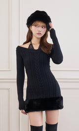 モデル：163cm（着用サイズ：FREE　着用カラー：BLK）