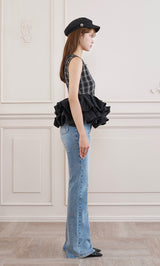 モデル：163cm（着用サイズ：FREE　着用カラー：BLK）