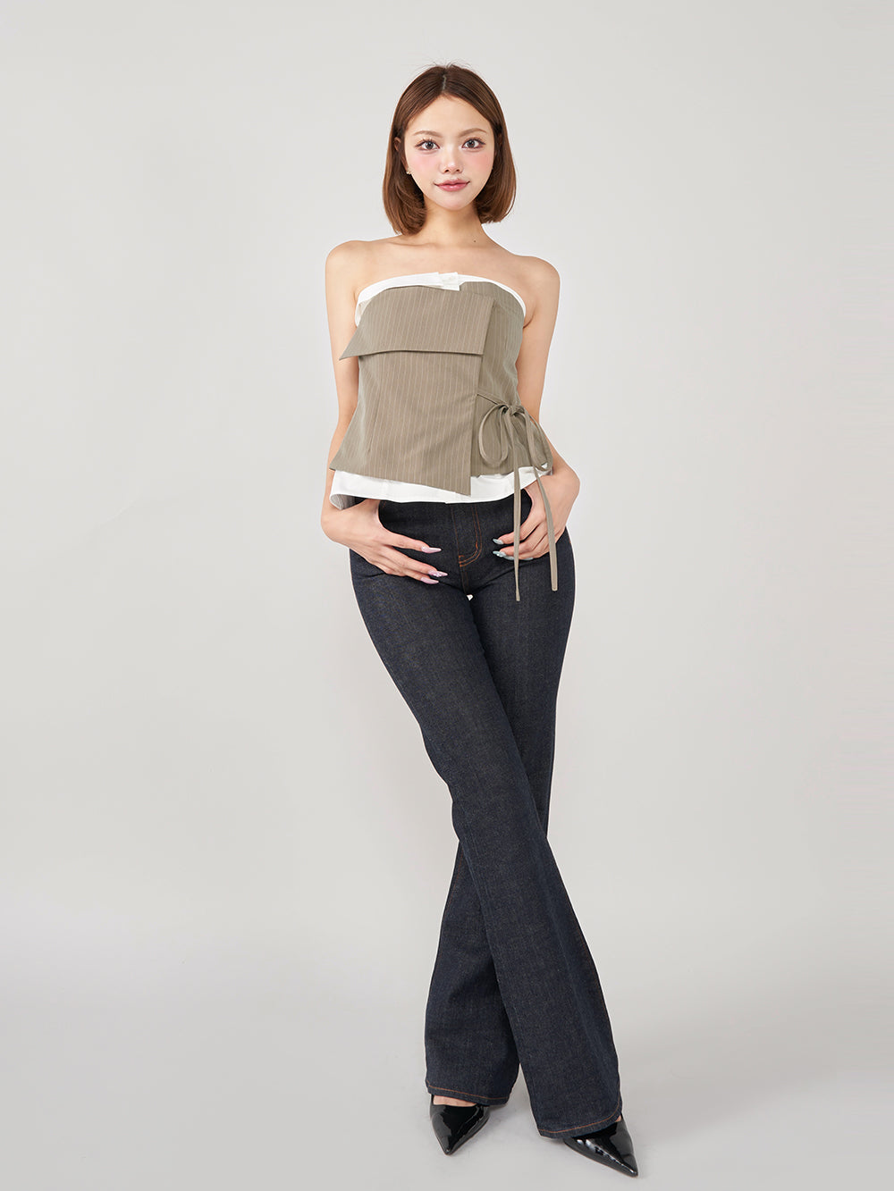 モデル：163cm（着用サイズ：FREE　着用カラー：BEG）