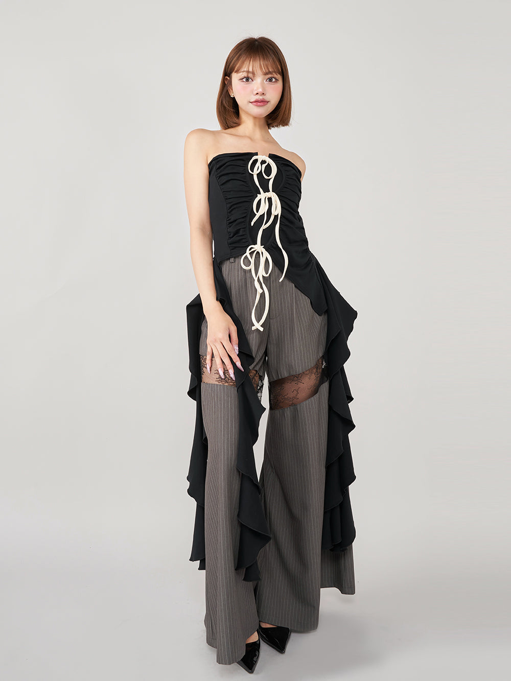 モデル：163cm（着用サイズ：S　着用カラー：GRY）