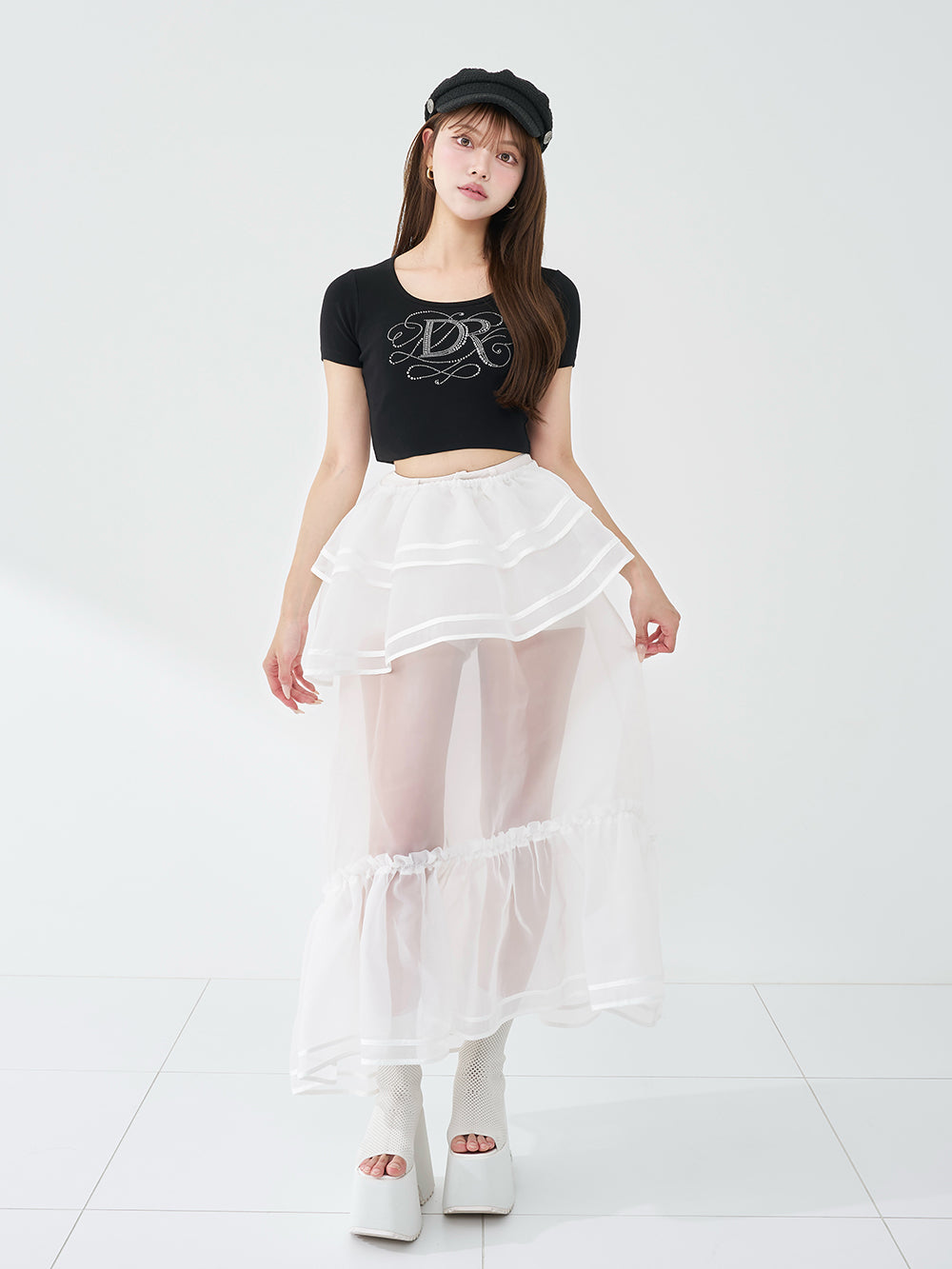 バロックDRビジューコンパクトTシャツ – Darich