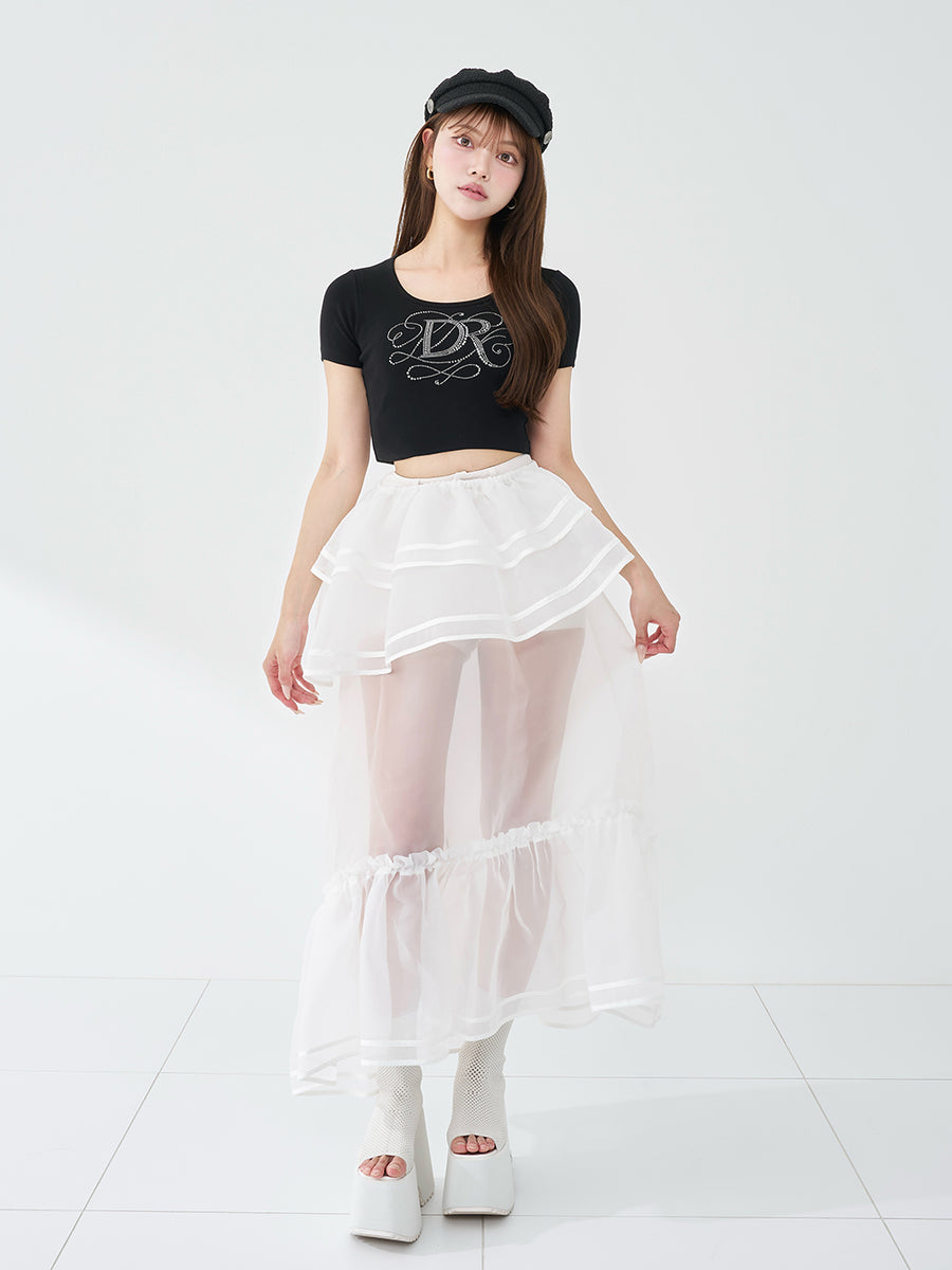 モデル：163cm（着用サイズ：FREE　着用カラー：BLK）