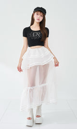 モデル：163cm（着用サイズ：FREE　着用カラー：BLK）