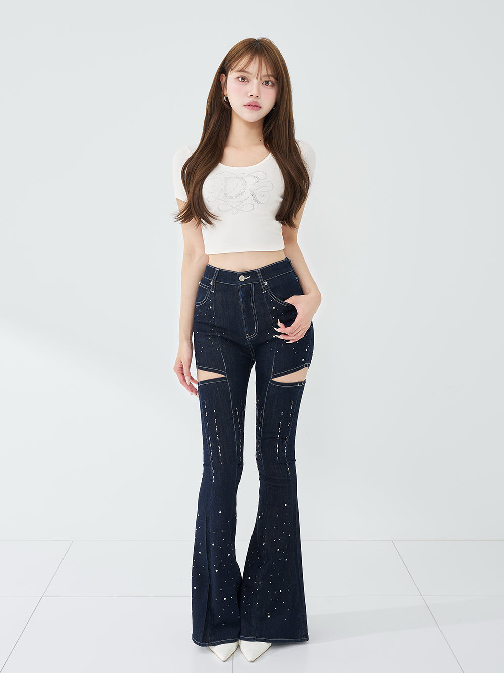 バロックDRビジューコンパクトTシャツ – Darich