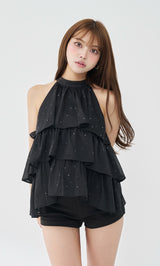 モデル：163cm（着用サイズ：FREE　着用カラー：BLK）