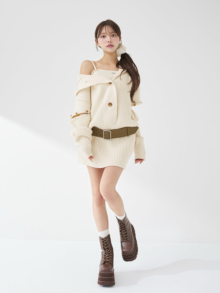 モデル：163cm（着用サイズ：FREE　着用カラー：IVO）