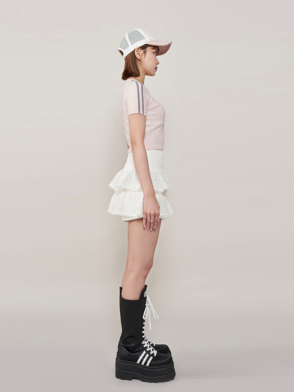 モデル：163cm（着用サイズ：FREE　着用カラー：WHT）