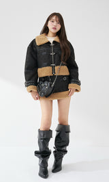 モデル：163cm（着用サイズ：S　着用カラー：BLK）