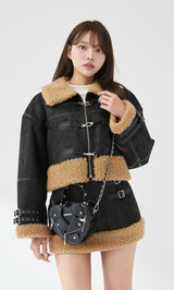 モデル：163cm（着用サイズ：S　着用カラー：BLK）