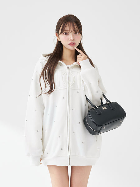 DD Logo Visual Zip Hoodie