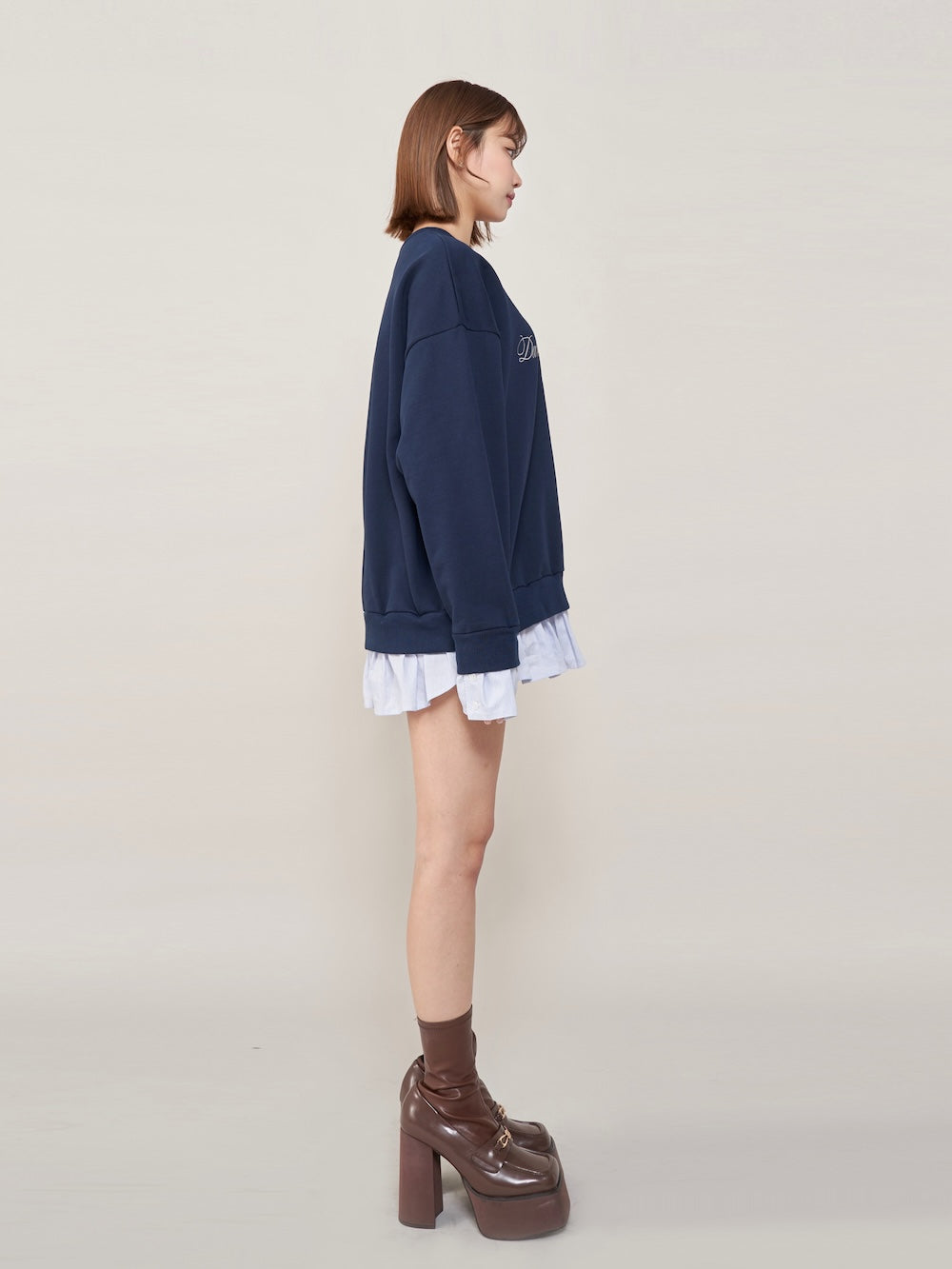 モデル：163cm（着用サイズ：FREE　着用カラー：NVY）