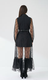 モデル：163cm（着用サイズ：FREE　着用カラー：BLK）