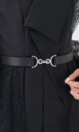 モデル：163cm（着用サイズ：FREE　着用カラー：BLK）