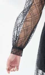 モデル：163cm（着用サイズ：FREE　着用カラー：BLK）